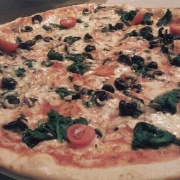 Umbrella pizza a restaurant